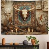 RichIdeas Western Tapestry Tribal Totem Bull Skull Wall Hanging