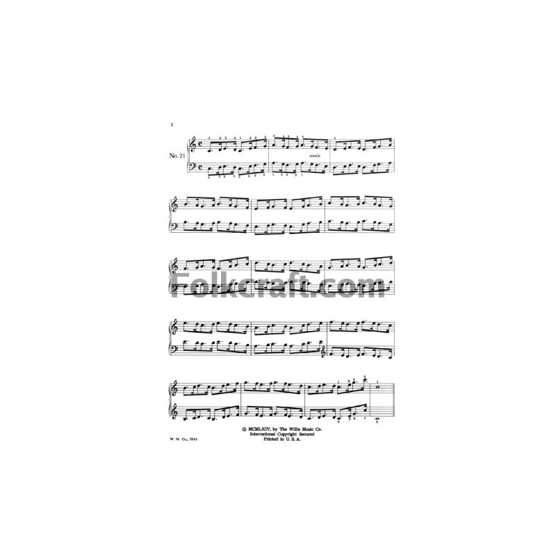 Willis Música Hanon Nivel de estudios libro Dos mid-intermediate Piano