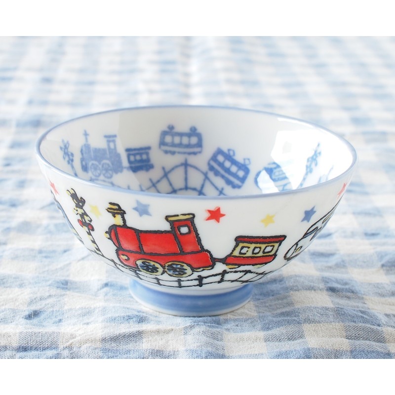 Minoru Pottery Kids Bowl, Train