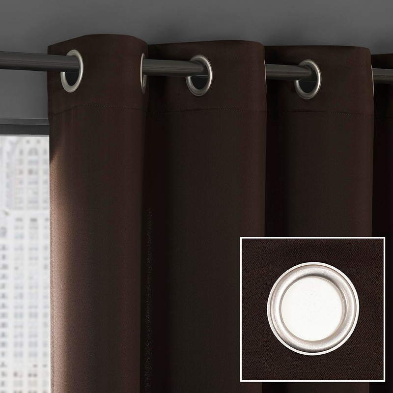 Sun Zero Soho 2-Pack Energy Saving Noise Reducing Blackout Grommet