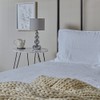 MiniSun | Marissa Modern Chrome Table Lamp with Grey Shade