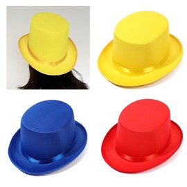 PURPLELILY Trilby Hat for Gentlemen Magicians Carnivals Trilby Hat Thicken Flat Top Hat for Gentlemen Casual Gathering Purple