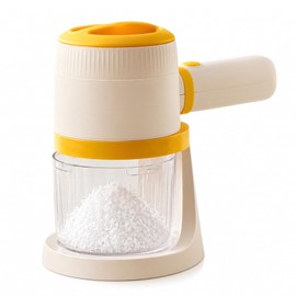 Electric Snow Cone Shaved Ice Machine, Handheld Shaved Ice & Slushy Maker with Free Ice Cube Trays, Premium Portable Ice Shaver Slushie Machine, 1-year Manufacturer’s Warranty, Lemon Yellow