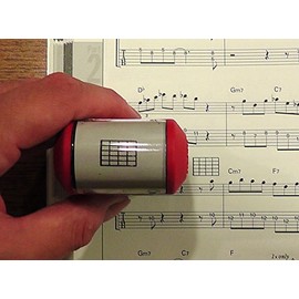 ギターコードスタンプ【インク内蔵型】 印字面が小さいので狭い余白に使えます