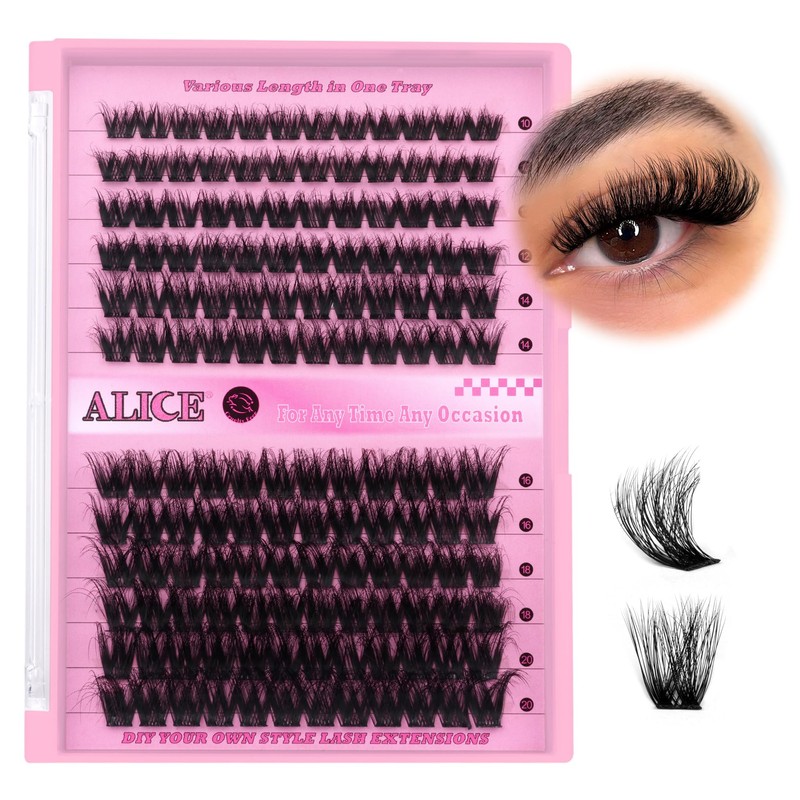 Lash Clusters DIY Lash Extensions 10-20MM Cluster Eyelashes 144pcs Wispy