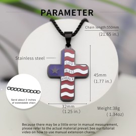 Silver deer Cross Necklace for Women or Men choker necklace,Comes with a 2 inch DIY extension chain