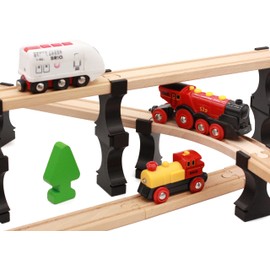 Locorico - 4 bridge stacks for wooden train (stackable)