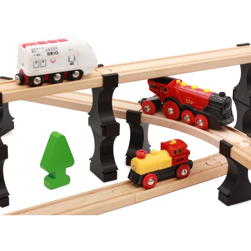 Locorico - 4 bridge stacks for wooden train (stackable)