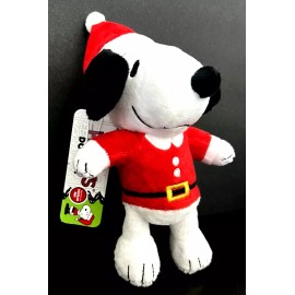 Peanuts Christmas Santa Snoopy Classic Plush Squeaker Dog Toy 8 Inch NEW W/TAGS