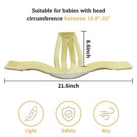 IULONEE Baby Head Protector Baby Protection Helmets Infant Walking Protective Cap Adjustable Baby Crawling Helmet Baby Safety Helmet Protective Baby Helmet for Kid Learning to Walk (Snow Grey)