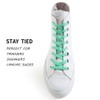 VSUDO VSUDO 160cm Length Flat Mint Green Trainers Shoelace, 8mm