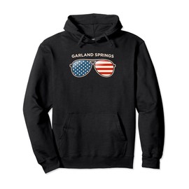 Garland Springs, AR Vintage US Flag Sunglasses Pullover Hoodie
