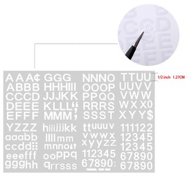 202 Pieces Self-Adhesive Vinyl Letters Numbers Kit, Mailbox Numbers Sticker for Mailbox, Signs, Window, Door, Cars, Trucks, Home, Business, Address Number (White,1/2 Inch)