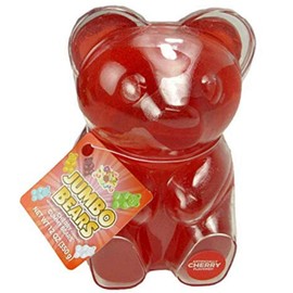 Albert's Big Bite Jumbo Red Cherry Flavored Gummy Bear, 12 Ounce, 4 Inches Tall