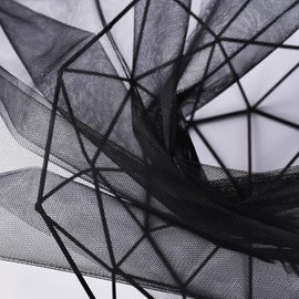 SAYUAN 54" by 20 Yards (60 ft) Tulle Fabric Rolls for Wedding Party Baby Shower Decoration Tutu Tulle Bolt DIY Wraping Crafts -Black