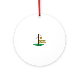 CafePress Tetherball Champ Round 4" MDF Holiday Ornament