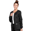 Cherokee Women's Workwear Core Stretch Warm Up Scrubs Jacket, Black,