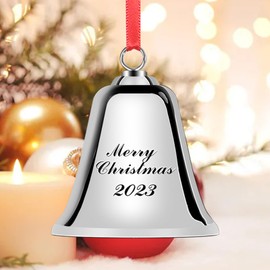 Styleonme Campanas decorativas para decoración de Navidad, decoración de Navidad 2023, campana de bendición de metal para interiores y exteriores