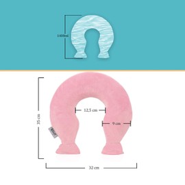 Kufl PVC Neck Hot Water Bottle with Soft Fleece Cover and Large Mouth Washable - Relieves Neck, Back and Shoulder Pain with Heat Therapy