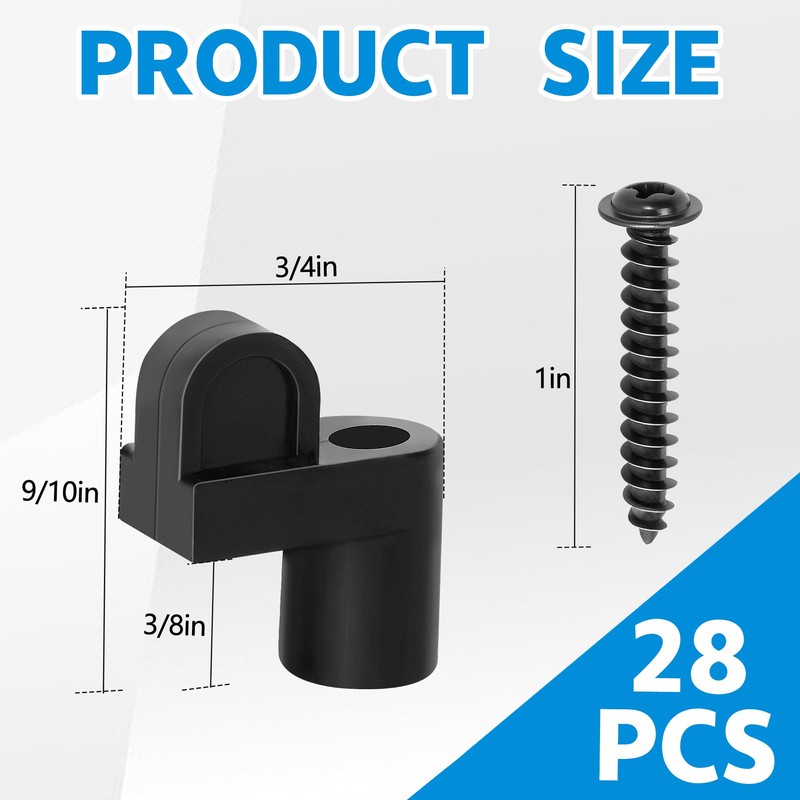 Nkiy Quen 28 Pack 3/8 Inch Window Screen Holder Clips,Offset