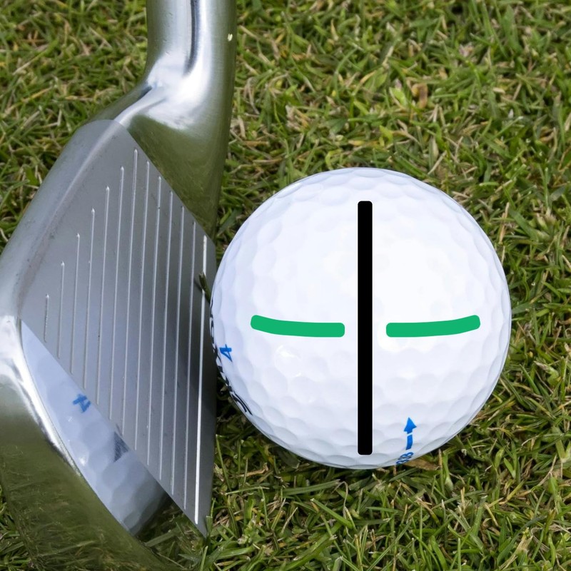 Luckious 6 PCS Golf Ball Marker Line Tool - Transparent