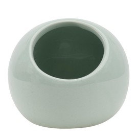 iplusmile Hamster Toilet Hamster Ceramic House Hamster Nest Hiding Place Small Animal Ceramic Critter Bath Ceramic Hamster Tunnel Summer Cooling Hamster Bed (Light Green) Hamster Toy