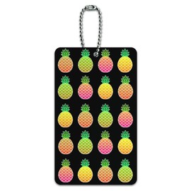 Colorful Pineapples Pattern Luggage Card Suitcase Carry-On ID Tag