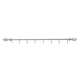 Herrschners Silver Finial Rod with Clips Hanger