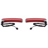 HDBUBALUS Chrome Red LED Saddlebag Running Brake Turn Light Fit