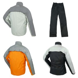 Rough & Road RR7815 Dual Tex Compact Rain Suit Top and Bottom Set, Motorcycle Equipment, orange, S