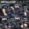 SEG Direct Black and Blue Microfiber Leather Auto Car Steering