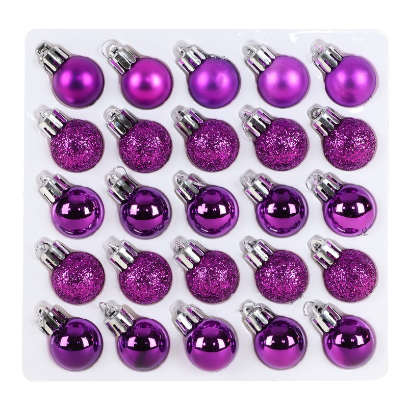 Christmas Concepts® Pack of 25-25mm Mini Christmas Tree Baubles -