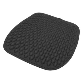 Partuto 1 Pc 47x47cm Universal Car Seat Cushion - for Car Travel Driving Seat Protection Pad Cover Anti-Slip - Ice Silk Black