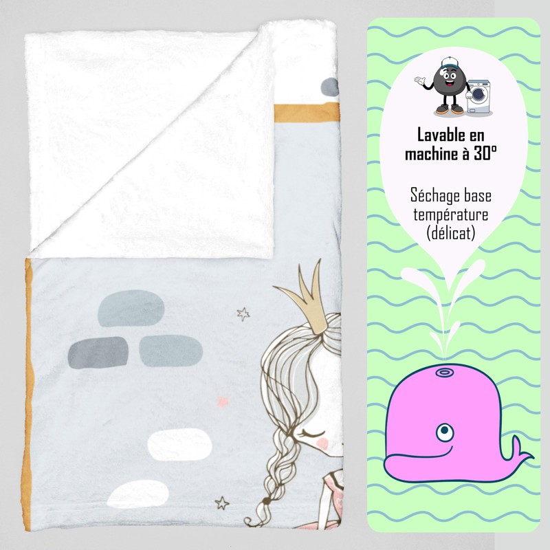 Zinello Design Babydecke aus Mikrofaser-Fleece, extra weich, 120 x 75