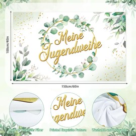 150 x 100 cm Youth Consecration Banner, Youth Consecration Decoration, My Youth Consecration Banner, Green Hanging Decoration, Youth Consecration Girl Boy for Youth Consecration Party