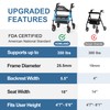 HOMLAND Foldable Rollator Walkers with Seat for Seniors, 8'' Big
