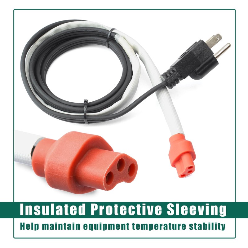 YUXIVCNE 120V Engine Block Heater Cord 6FT 5-15 Plug with