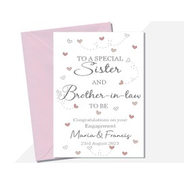 Engagement card for Sister and Husband to be, Congratulations on your engagement Sister and New Husband to be (or fiancé fiancée)