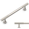 Amerdeco 10 Pack Brushed Satin Nickel Cabinet Pulls 5 Inch(128MM)