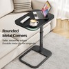 Kitstorack TV Tray Table, Adjustable Height & Rounded Metal Corners,