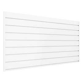 Neoaider Slatwall Panel 4 FT x 2 FT, Interlocking Slat Wall Paneling, Wall Mounted PVC Slat Wall Panels, Suitable for Garage Storage, Slatwall Board, Shelves - White