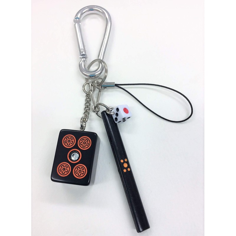 Carabiner with Black Mahjong Pies (Large) Set of 3 Key Chain
