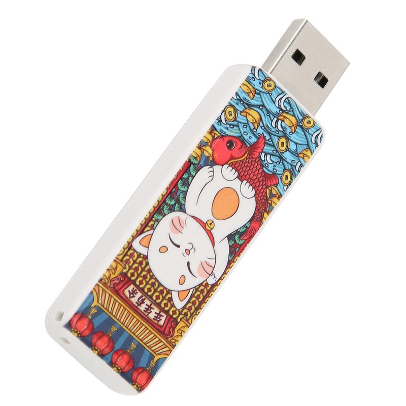 USB Flash Drive Cute Cat Pattern Hot Swap Plug and