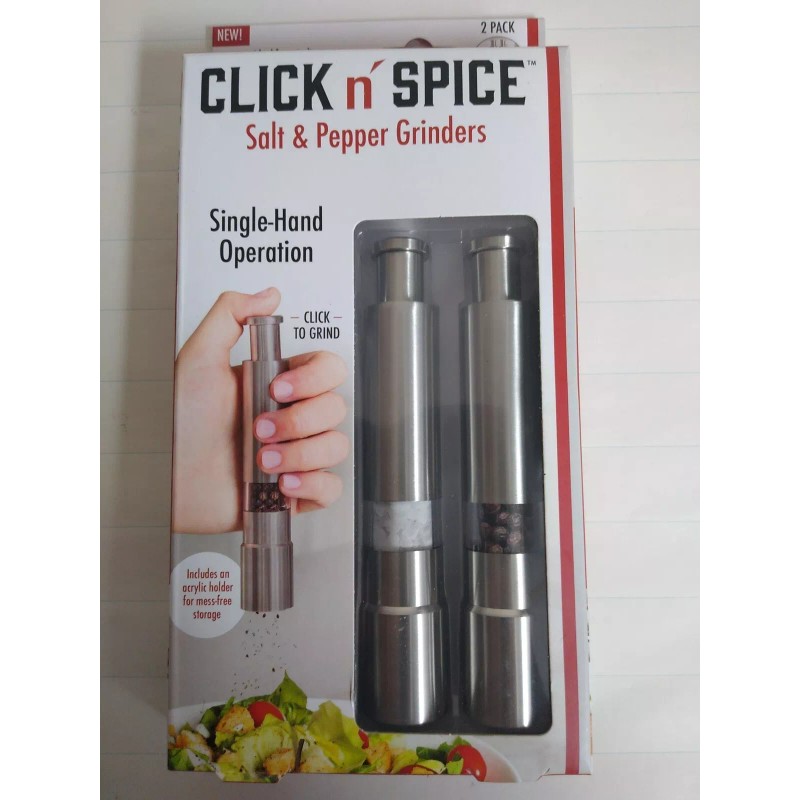 As Seen On TV Click N Spice Salt and Pepper