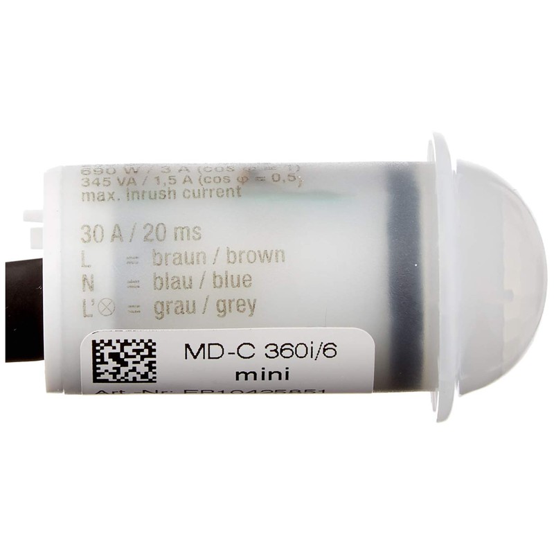 ESYLUX Ceiling Motion Sensor 360 Degrees, 6 M, 230 V,