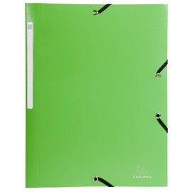 Exacompta Portfolio folder with 3 flaps, elastic, polypropylene, opaque, A4, light green, 55813E