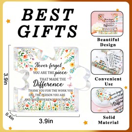 OZUEMUL Retirement Gift for Woman Employee Appreciation Gifts Acrylic Desk Accessories Office Decor for Women Thank You Gifts for Teacher Retirement Decorations Goodbye Gift for Coworkers