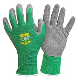 GRÜNTEK 5 Pairs Gardening Work Gloves - Size XL / 10 Gloves Latex coated, for private and commercial use