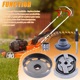 Mtanlo 3/8" 6 Teeth Clutch Drum Kit For Husqvarna 435 135 137 140 E-Seris Chainsaw Replacement Part 578257101 5778745-01 With Needle Bearing Worm Gear