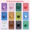 12 Heart Stones Lucky Charm, Colourful Crystals for Gifting